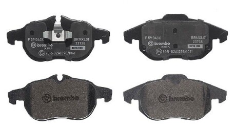 Колодки дискового гальма - BREMBO P59043X