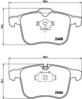 Комплект тормозных колодок, дисковый тормоз - BREMBO P 59 049