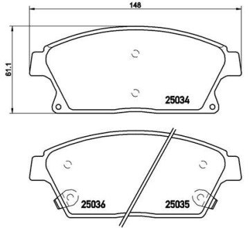 Гальмівні колодки пер. Zafira/Astra/Cruze/Volt 09- - BREMBO P 59 077