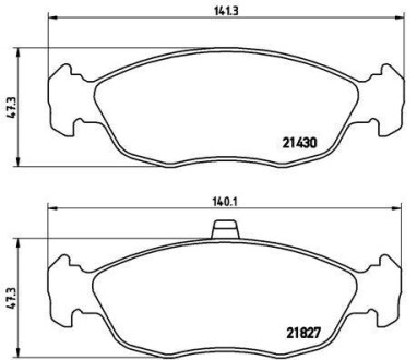 Комплект тормозных колодок, дисковый тормоз - BREMBO P 61 051