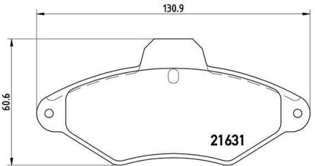 Комплект тормозных колодок, дисковый тормоз - (425291, 95667786, 95667785) BREMBO P 61 052