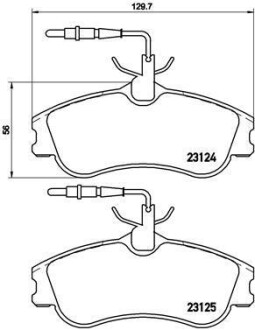 Комплект тормозных колодок, дисковый тормоз - BREMBO P 61 060