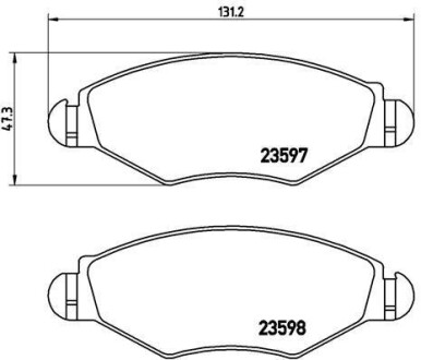 Гальмівні колодки пер. Peugeot 206/306 94- - BREMBO P 61 063