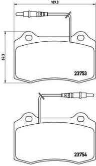 Комплект тормозных колодок, дисковый тормоз - (425182, 425195, 425219) BREMBO P 61 064