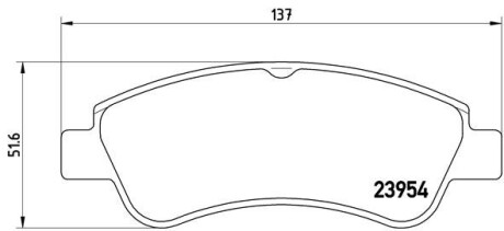 Комплект тормозных колодок, дисковый тормоз - (425218, 425486, 425423) BREMBO P 61 066 (фото 1)