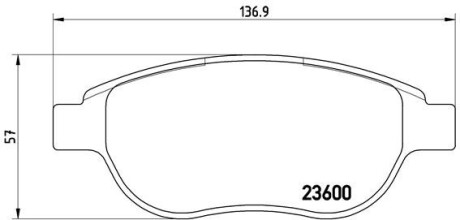 Комплект тормозных колодок, дисковый тормоз - (425427) BREMBO P 61 068