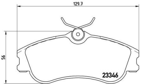 Комплект тормозных колодок, дисковый тормоз - BREMBO P 61 069