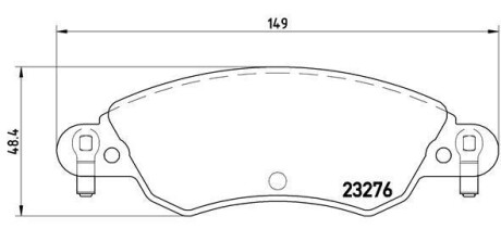 Комплект тормозных колодок, дисковый тормоз - BREMBO P 61 070