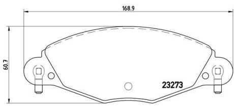 Комплект тормозных колодок, дисковый тормоз - (425249, E172230, 425289) BREMBO P 61 072 (фото 1)