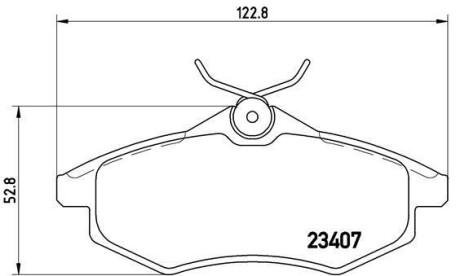 Комплект тормозных колодок, дисковый тормоз - BREMBO P 61 074