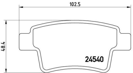 Комплект тормозных колодок, дисковый тормоз - BREMBO P 61 085