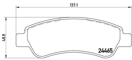 Комплект тормозных колодок, дисковый тормоз - BREMBO P 61 091