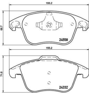 Колодки тормозные - (425477, 1617273380, E172338) BREMBO P61117 (фото 1)