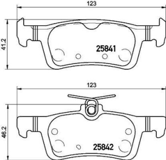 Комплект тормозных колодок - BREMBO P61121