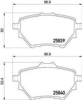 Гальмівні колодки зад. Citroen C4/Peugeot 308 II 13- (Bosch) - BREMBO P 61 122