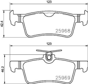 Комплект тормозных колодок - BREMBO P 61 126