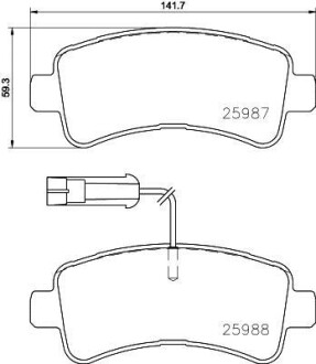 Комплект тормозных колодок - BREMBO P 61 130