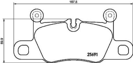 P65031_колодки дисковые задние! \ Porsche 911 (991) 11> - BREMBO P65031