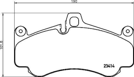 Комплект тормозных колодок - (99635194800, 98035193900, 99735194700) BREMBO P 65 032