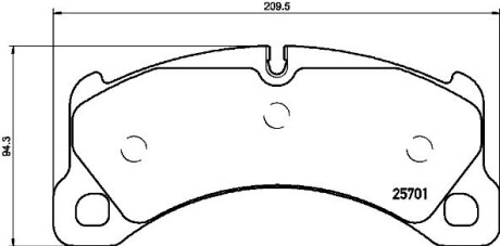 Гальмівні колодки пер. VW Touareg 10- - BREMBO P 65 033