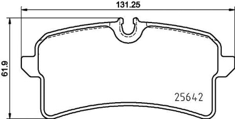 Комплект тормозных колодок - (95B698451, 95B698451A) BREMBO P 65 040