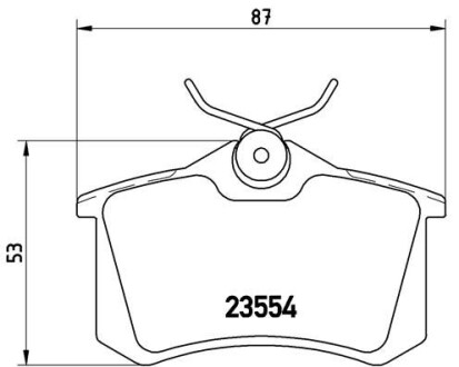 Комплект тормозных колодок, дисковый тормоз - BREMBO P 68 024