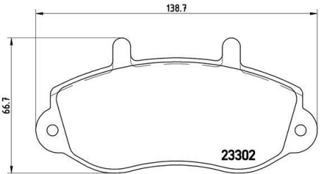 Комплект тормозных колодок, дисковый тормоз - BREMBO P 68 025