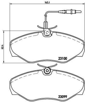 Комплект тормозных колодок, дисковый тормоз - (6025370851) BREMBO P 68 026