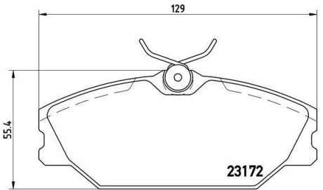 Комплект тормозных колодок, дисковый тормоз - BREMBO P 68 027