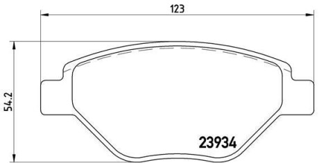 Комплект тормозных колодок, дисковый тормоз - BREMBO P 68 031