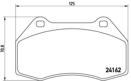 Комплект тормозных колодок, дисковый тормоз - BREMBO P 68 036