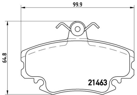 Комплект тормозных колодок, дисковый тормоз - BREMBO P 68 038