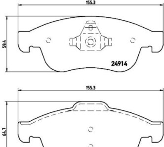 Колодки дискового гальма - BREMBO P68050X