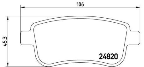 Комплект тормозных колодок, дисковый тормоз - BREMBO P 68 054