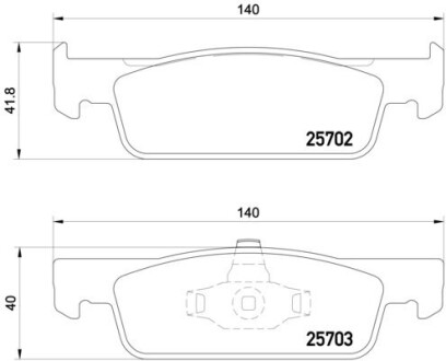 Колодки дискового гальма - BREMBO P68059X