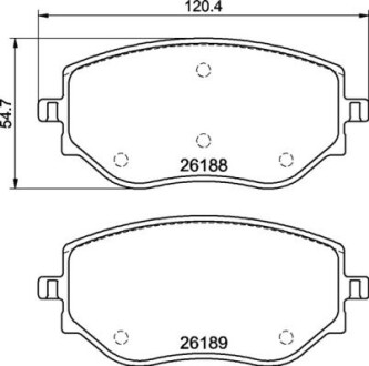 Klocki hamulcowe przod - (410608885R, D106000Q1J) BREMBO P 68 073