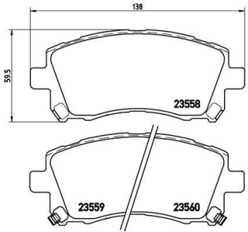 Комплект тормозных колодок, дисковый тормоз - BREMBO P 78 010