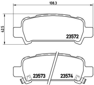 Комплект тормозных колодок, дисковый тормоз - (26696FE040, 26696FE050, 32006220) BREMBO P 78 011