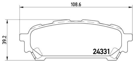 Комплект тормозных колодок, дисковый тормоз - BREMBO P 78 014