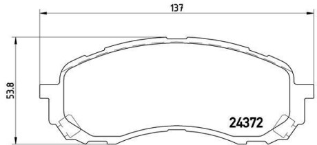 Комплект тормозных колодок, дисковый тормоз - BREMBO P 78 015