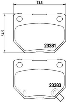 Комплект тормозных колодок, дисковый тормоз - (mdx2750aa, 26696fe070, 26696fe060) BREMBO P 78 016