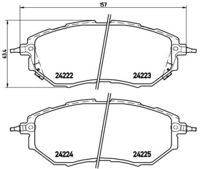 Колодки дискового гальма - BREMBO P78017X