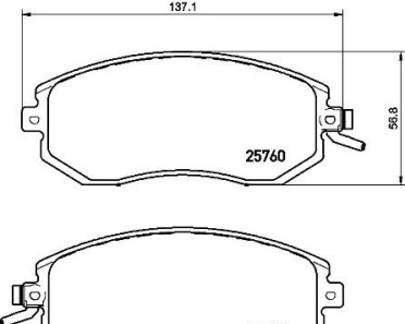 Колодки дискового гальма - BREMBO P78021X