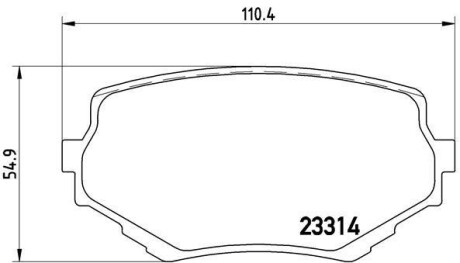 Комплект тормозных колодок, дисковый тормоз - (5520084A00, 5520065D21, 5520067D00) BREMBO P 79 009