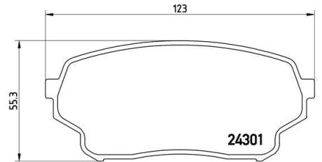 Комплект тормозных колодок, дисковый тормоз - BREMBO P 79 019