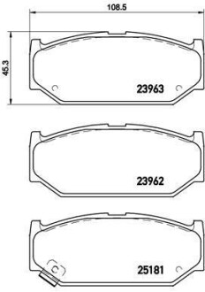 Комплект тормозных колодок, дисковый тормоз - BREMBO P 79 023