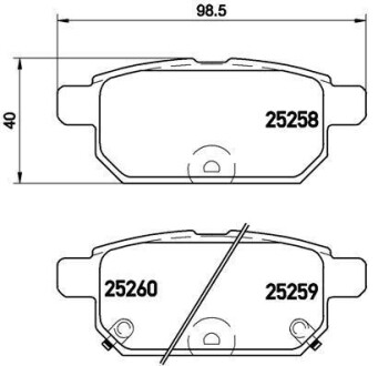 Гальмівні колодки зад. Suzuki Vitara III 15-/SX4 13-/Swift 10- - (5580052R00, 5580052R01, 5580061M00) BREMBO P 79 029