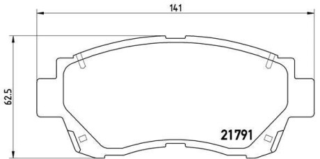 Комплект тормозных колодок, дисковый тормоз - BREMBO P 83 027