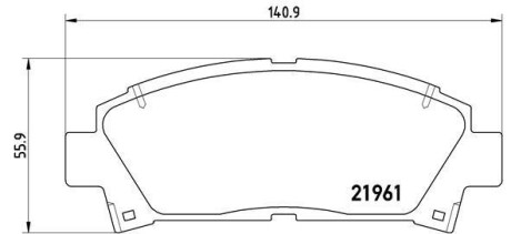 Комплект тормозных колодок, дисковый тормоз - BREMBO P 83 028