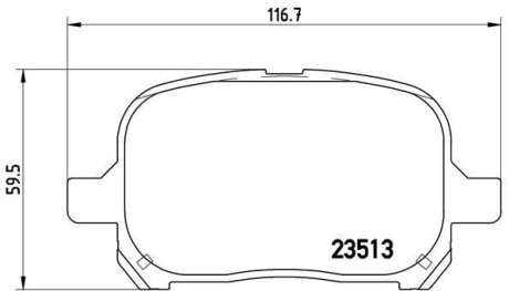 Комплект тормозных колодок, дисковый тормоз - BREMBO P 83 040